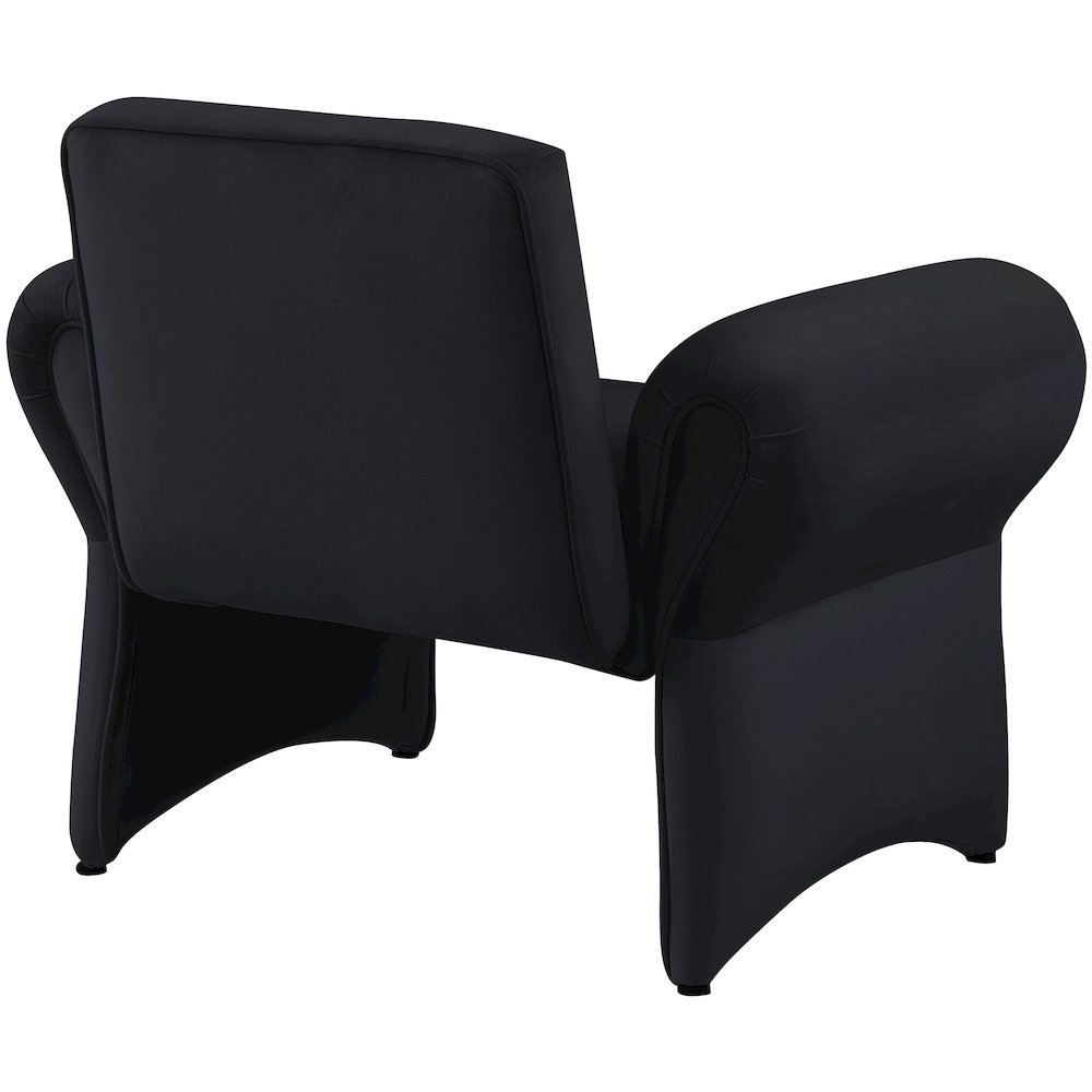 Fleurette Black Velvet Accent Chair