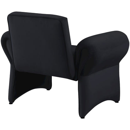 Fleurette Black Velvet Accent Chair