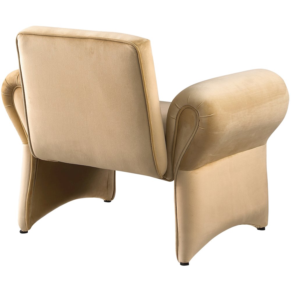 Fleurette Camel Velvet Accent Chair