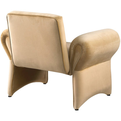 Fleurette Camel Velvet Accent Chair