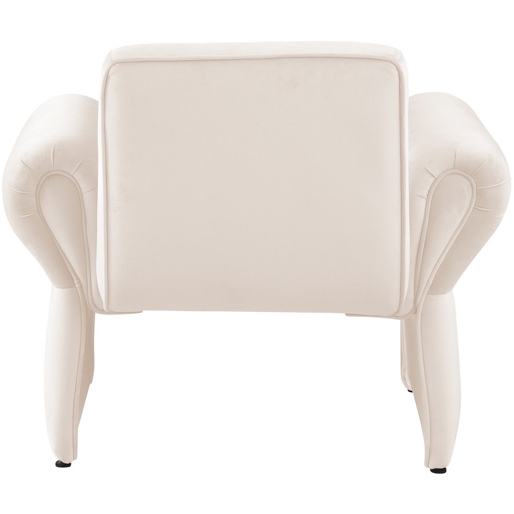 Fleurette Cream Velvet Accent Chair
