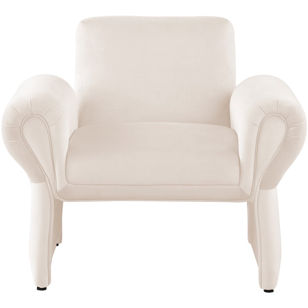 Fleurette Cream Velvet Accent Chair