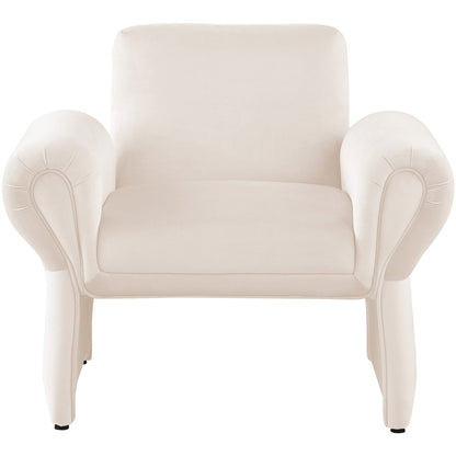 Fleurette Cream Velvet Accent Chair