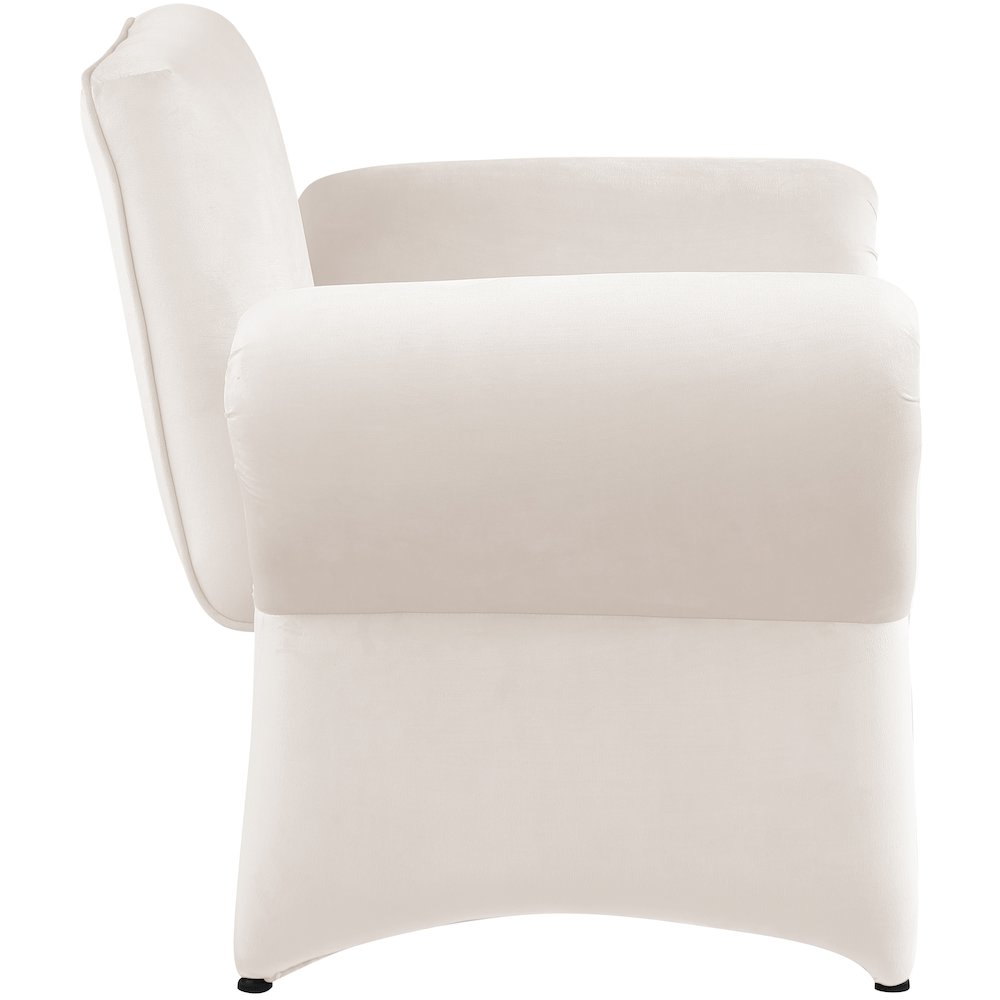 Fleurette Cream Velvet Accent Chair