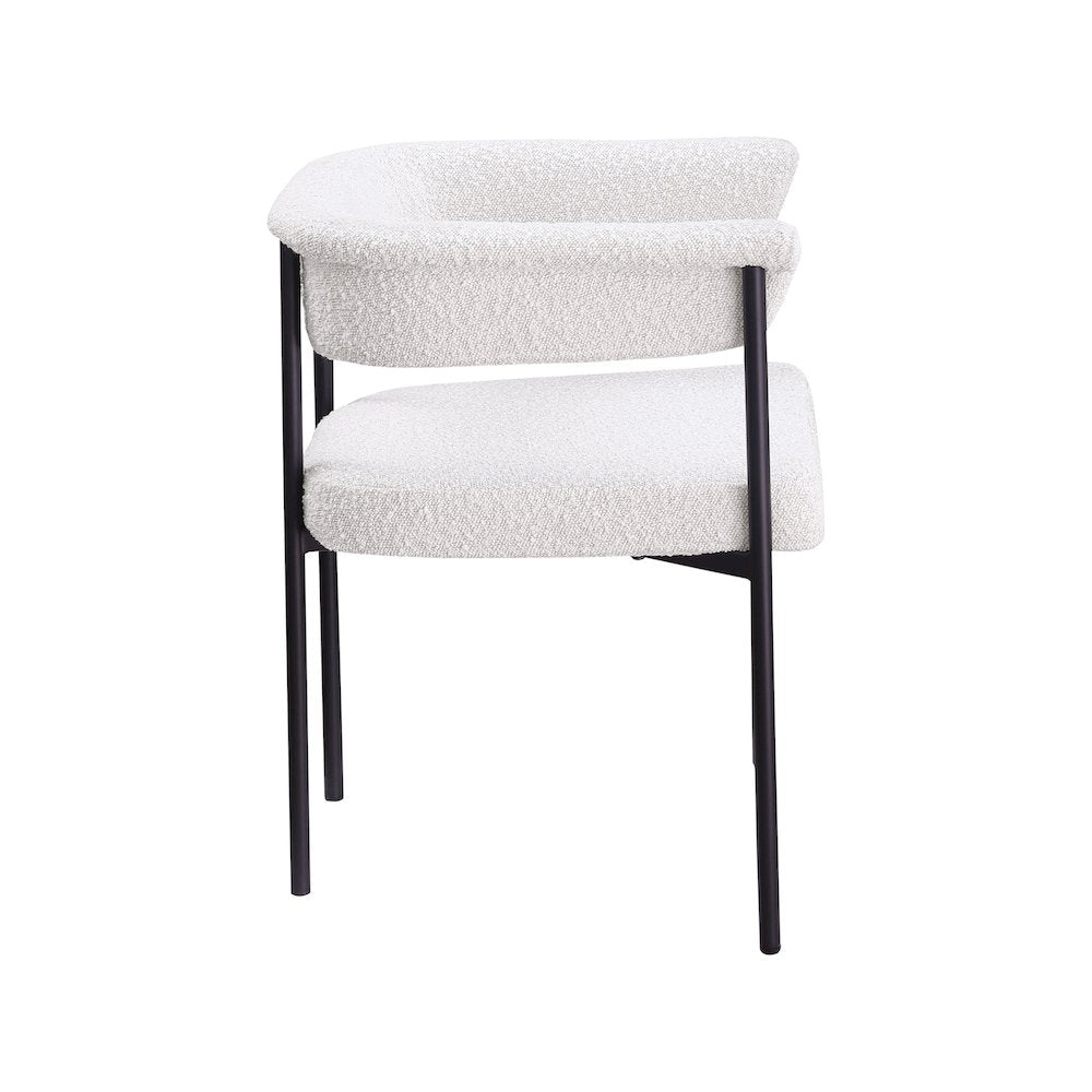 Malin Cream Boucle Fabric Dining Chair, Set of 2