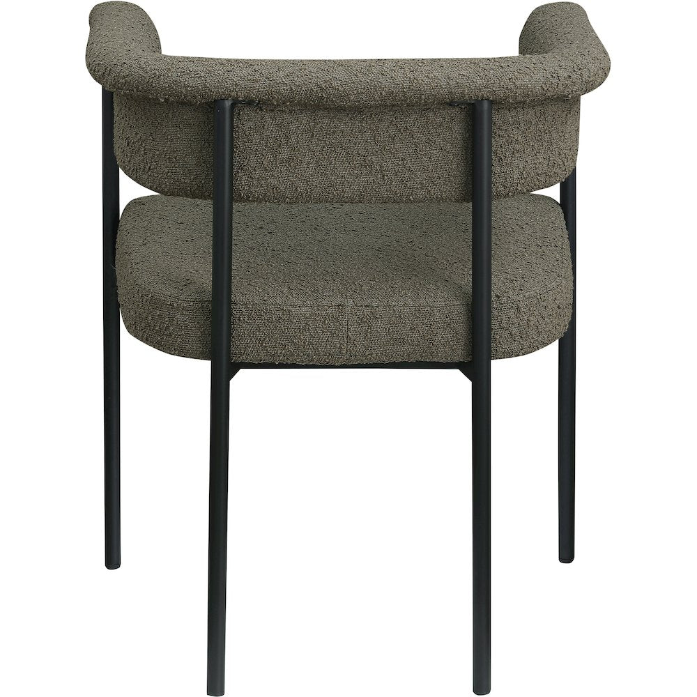 Malin Olive Boucle Fabric Dining Chair, Set of 2