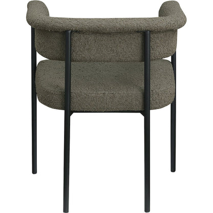 Malin Olive Boucle Fabric Dining Chair, Set of 2