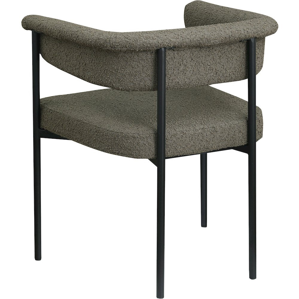 Malin Olive Boucle Fabric Dining Chair, Set of 2