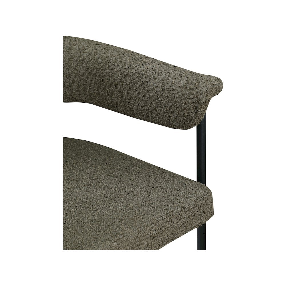 Malin Olive Boucle Fabric Dining Chair, Set of 2