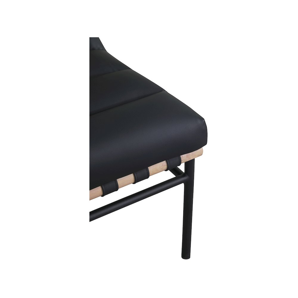 Burke Black Vegan Leather Accent Chair