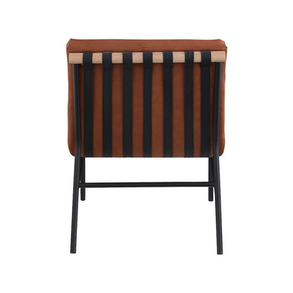 Burke Cognac Vegan Leather Accent Chair
