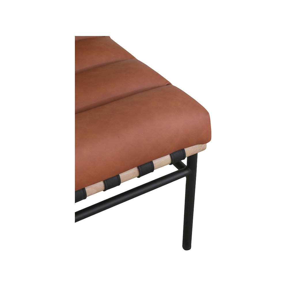 Burke Cognac Vegan Leather Accent Chair