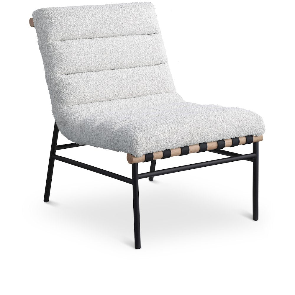 Burke Cream Boucle Fabric Accent Chair