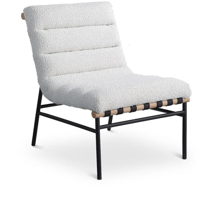 Burke Cream Boucle Fabric Accent Chair