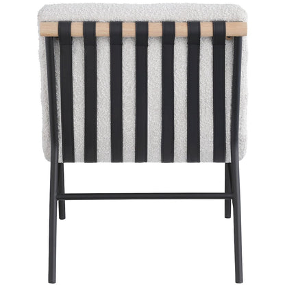 Burke Cream Boucle Fabric Accent Chair