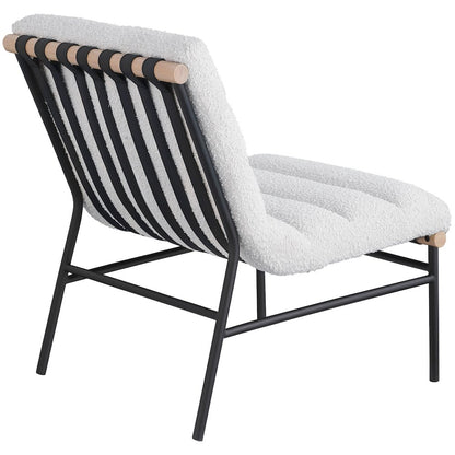 Burke Cream Boucle Fabric Accent Chair