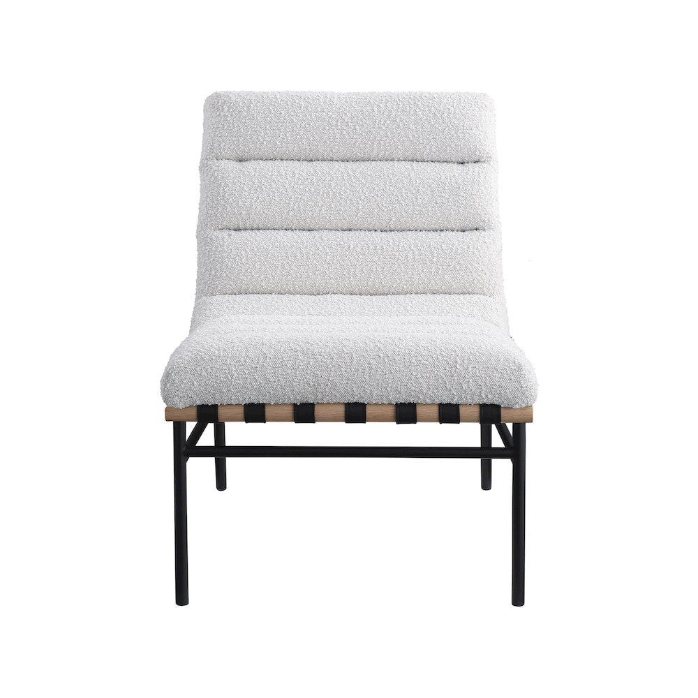 Burke Cream Boucle Fabric Accent Chair