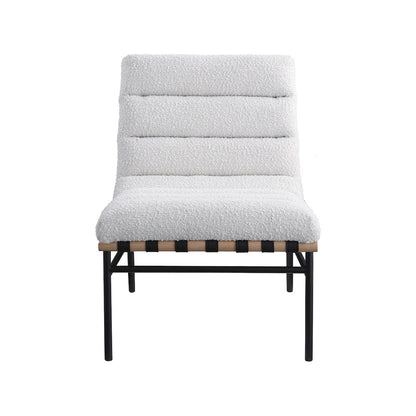 Burke Cream Boucle Fabric Accent Chair