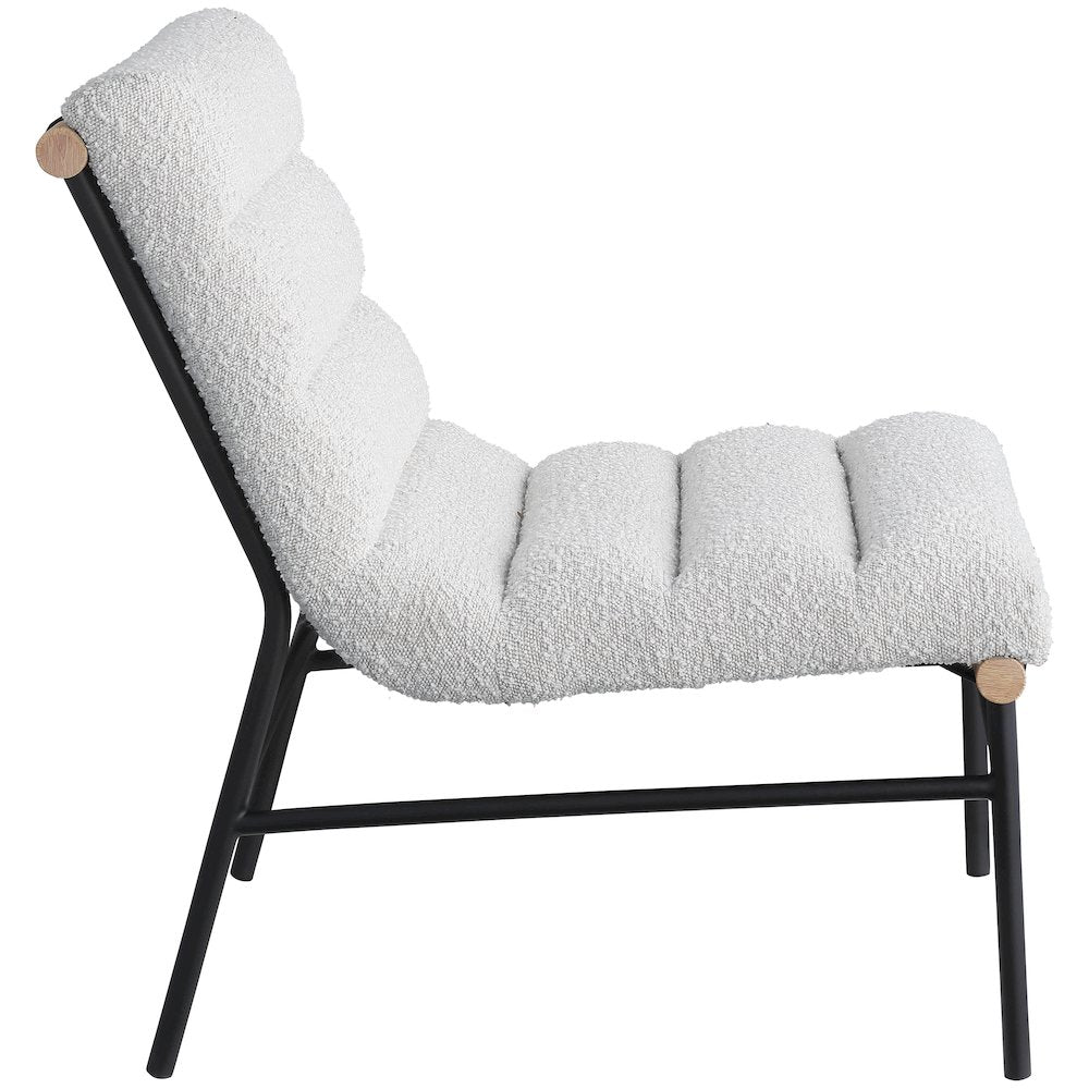Burke Cream Boucle Fabric Accent Chair