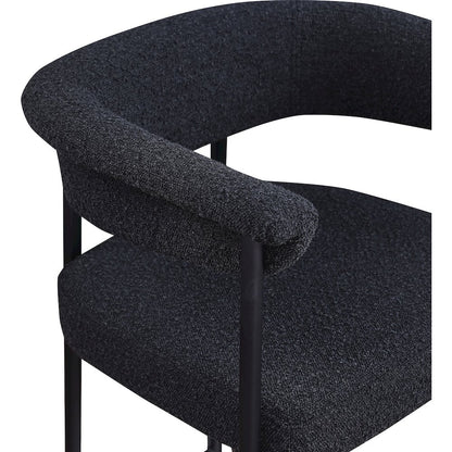 Malin Black Boucle Fabric Counter Stool, Set of 2