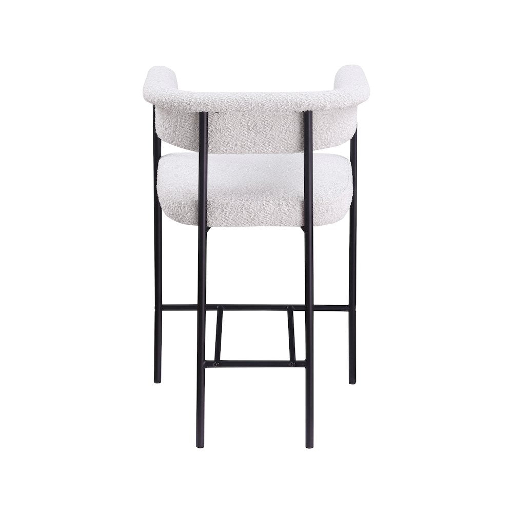 Malin Cream Boucle Fabric Counter Stool, Set of 2