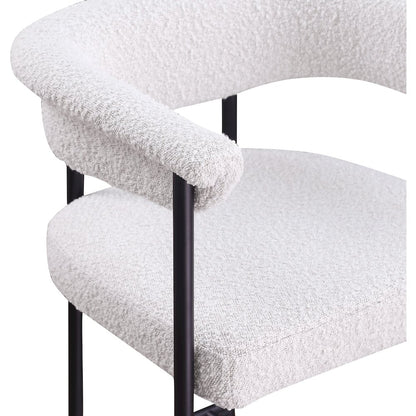 Malin Cream Boucle Fabric Counter Stool, Set of 2