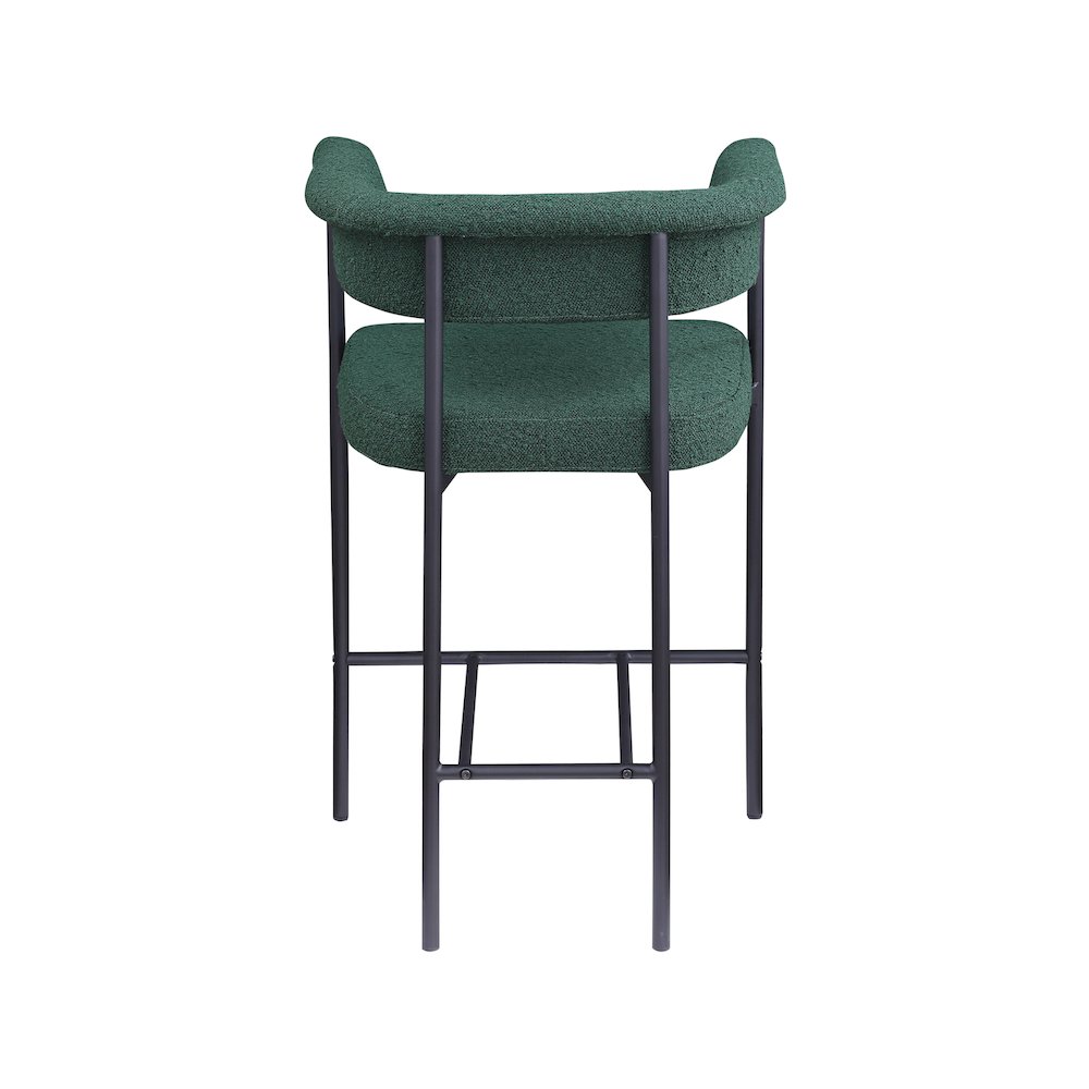 Malin Green Boucle Fabric Counter Stool, Set of 2