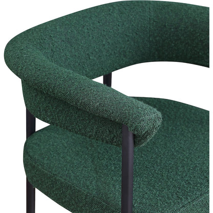 Malin Green Boucle Fabric Counter Stool, Set of 2