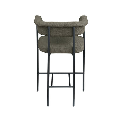 Malin Olive Boucle Fabric Counter Stool, Set of 2