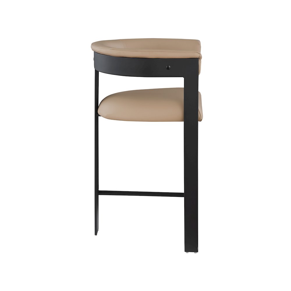 Romeo Tan Vegan Leather Counter Stool, Set of 2