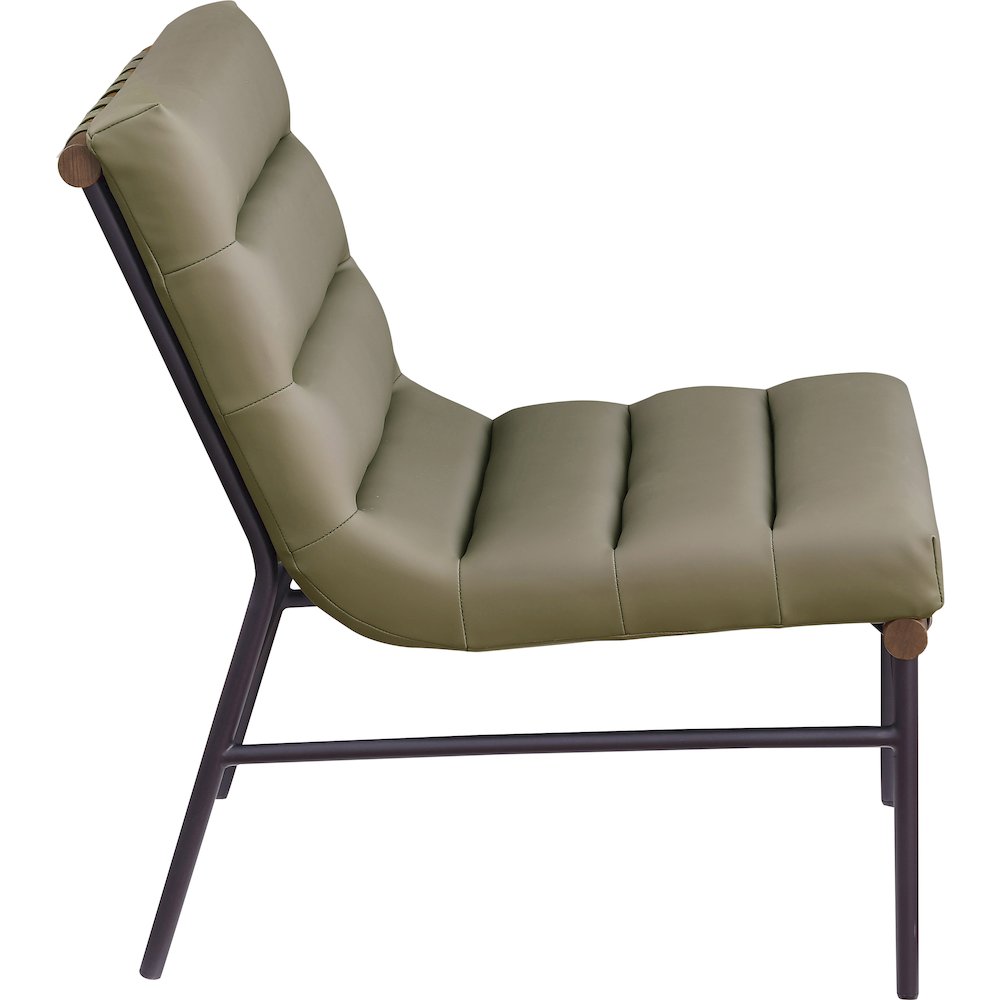 Burke Olive Vegan Leather Accent Chair