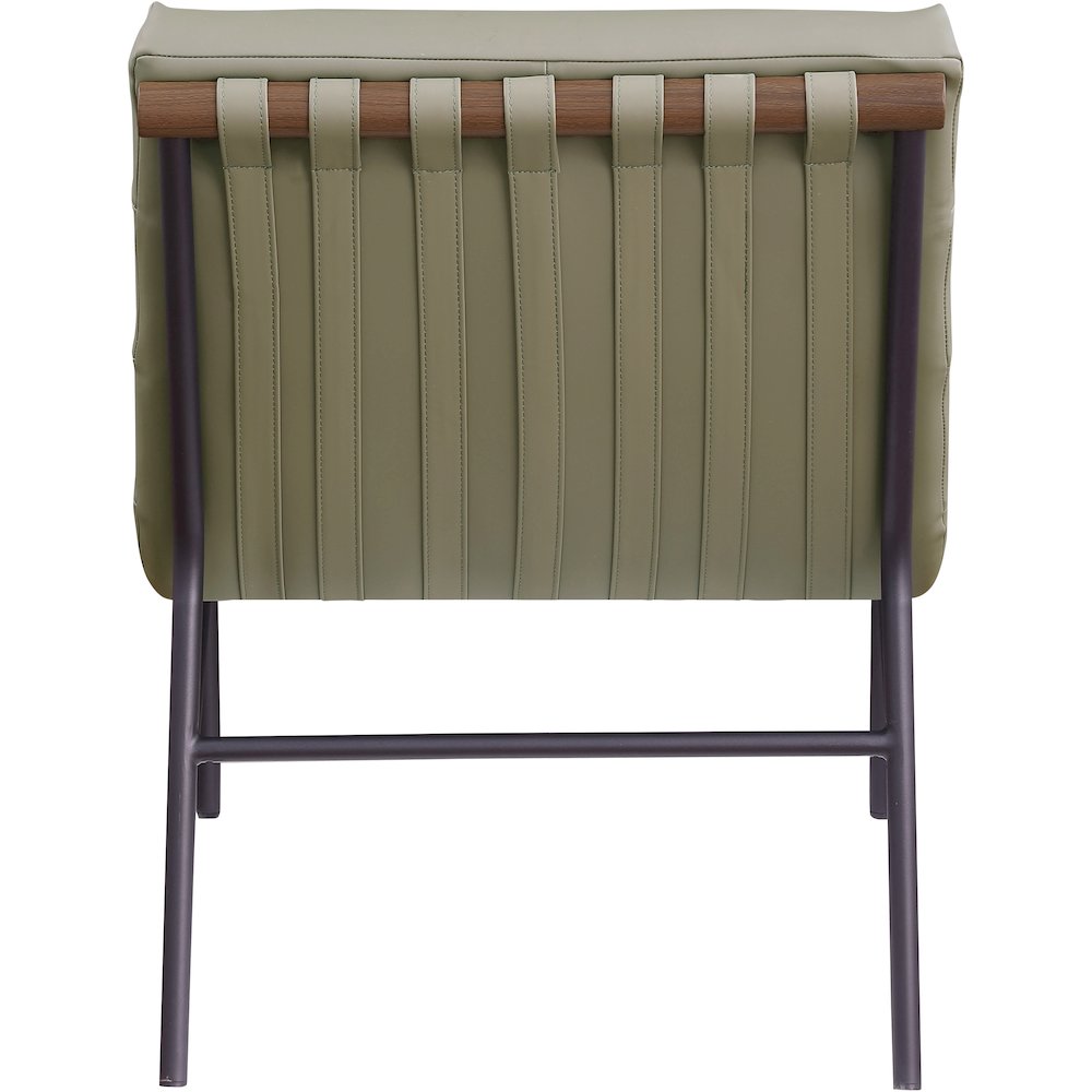 Burke Olive Vegan Leather Accent Chair