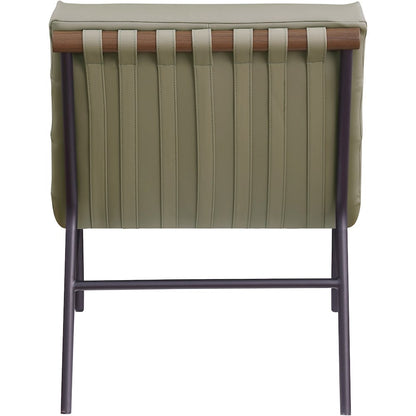 Burke Olive Vegan Leather Accent Chair