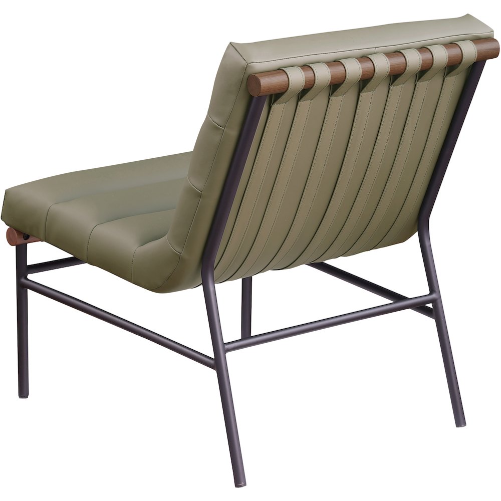 Burke Olive Vegan Leather Accent Chair