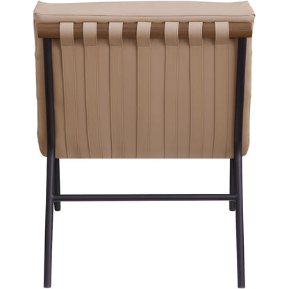 Burke Tan Vegan Leather Accent Chair