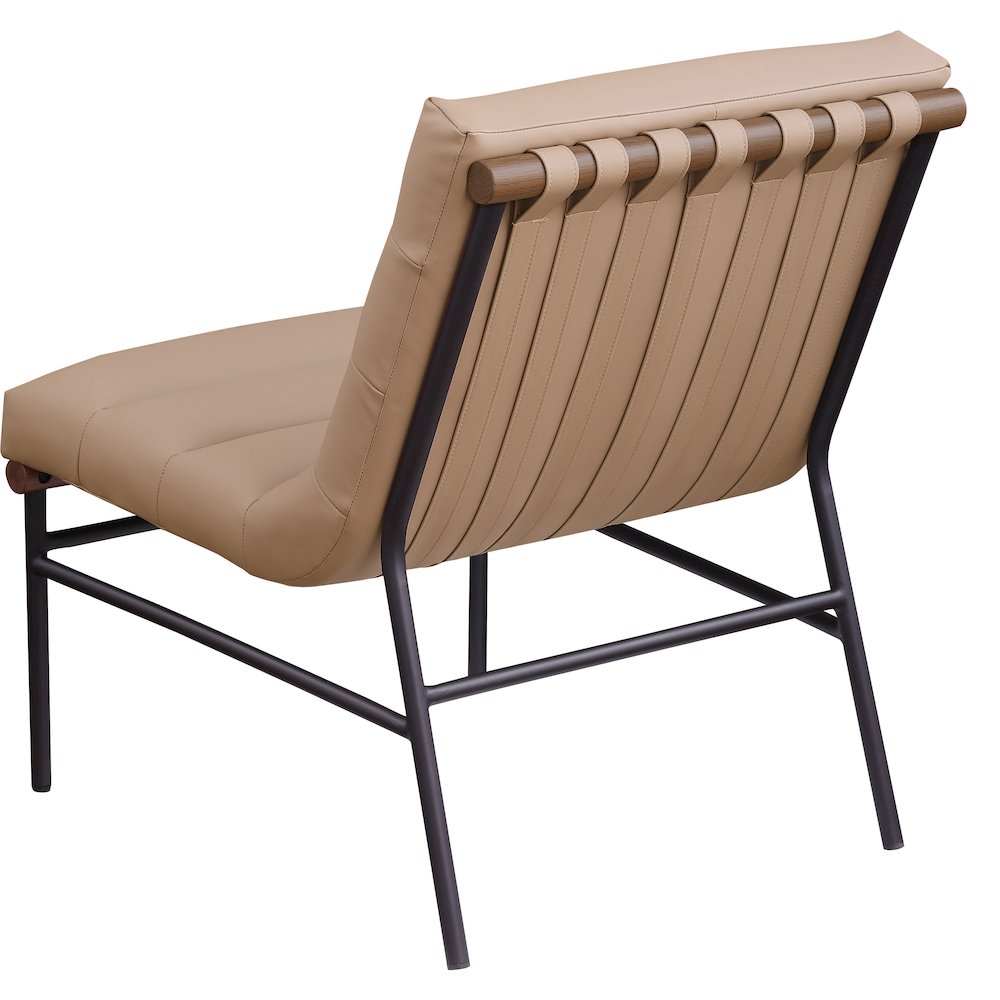 Burke Tan Vegan Leather Accent Chair