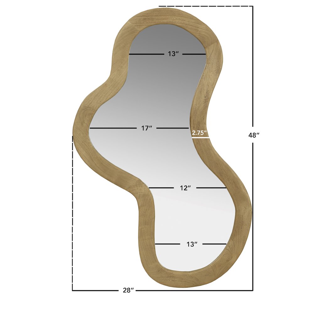 Oblique Oak Mirror
