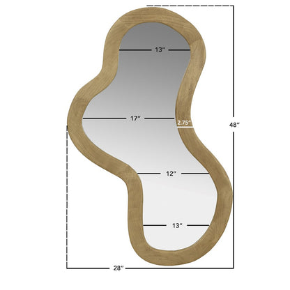 Oblique Oak Mirror