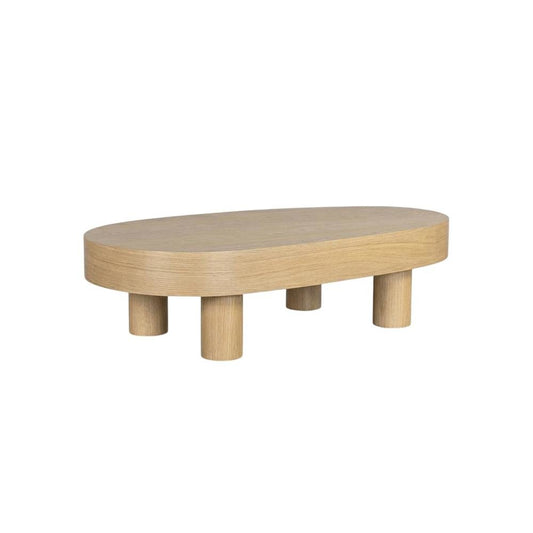 Natural Oak Coffee Table with Art Deco Finish for Modern Living