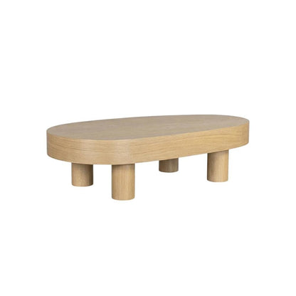 Natural Oak Coffee Table with Art Deco Finish for Modern Living