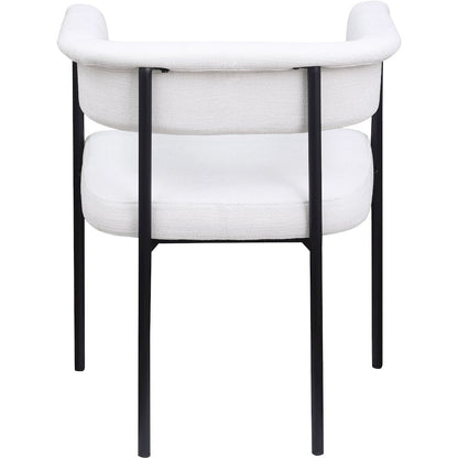 Malin Cream Linen Textured Fabric Dining Chair, Set of 2