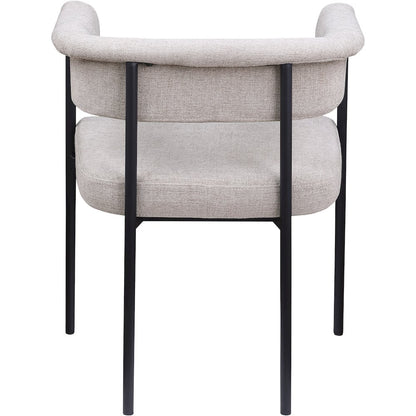 Malin Taupe Linen Textured Fabric Dining Chair, Set of 2
