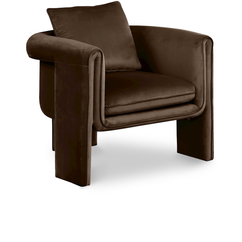 Sloan Brown Velvet Accent Chair