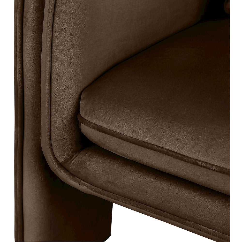 Sloan Brown Velvet Accent Chair