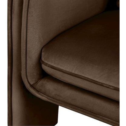 Sloan Brown Velvet Accent Chair