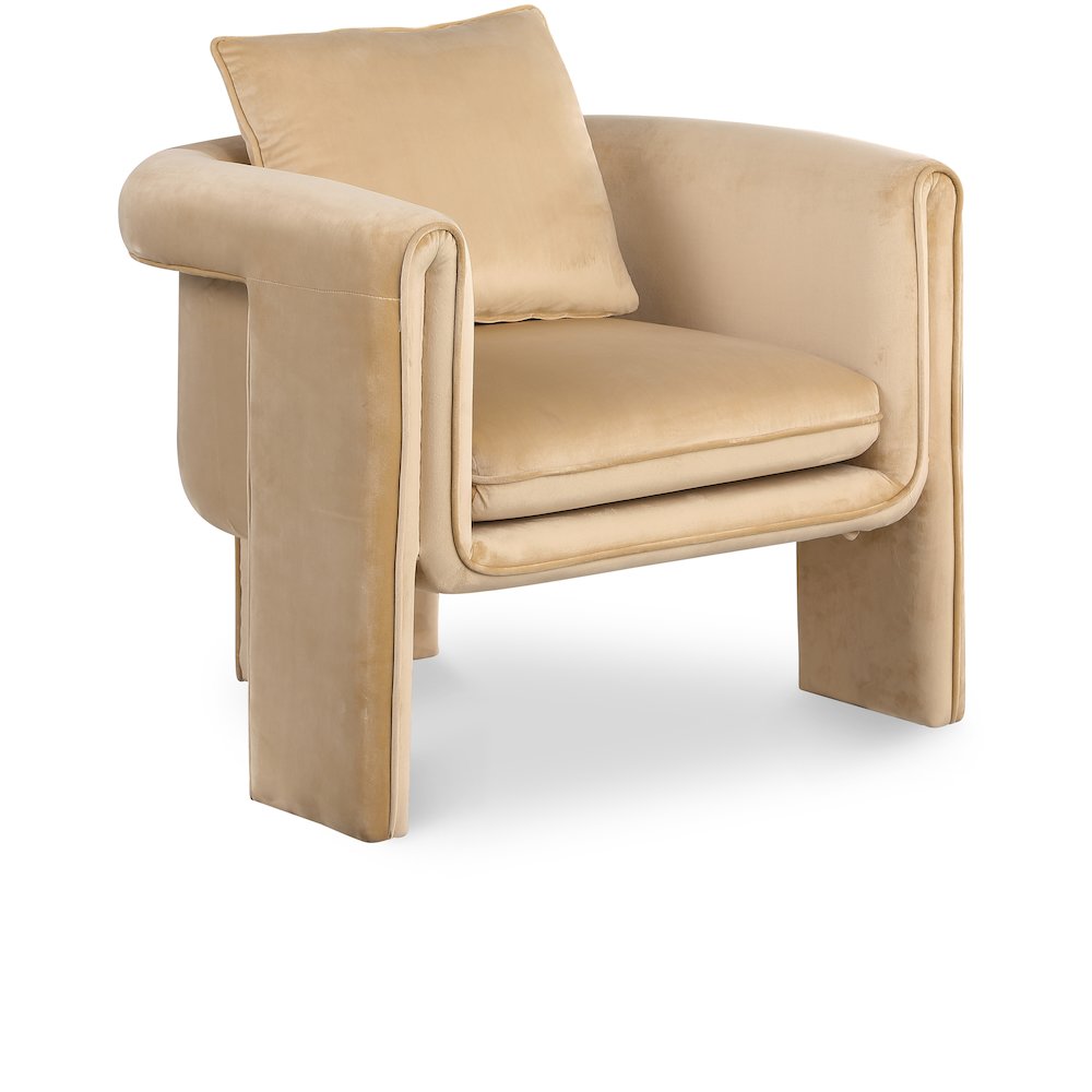 Sloan Camel Velvet Accent Chair
