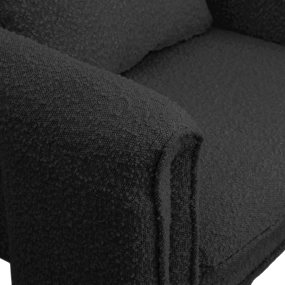 Stylus Black Boucle Fabric Accent Chair