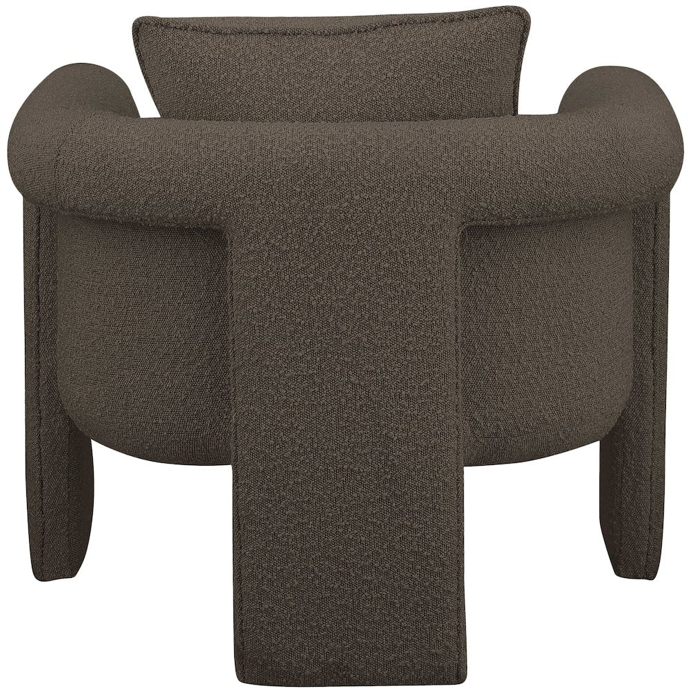 Stylus Brown Boucle Fabric Accent Chair