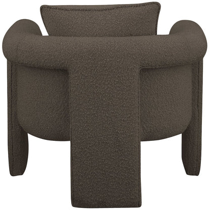 Stylus Brown Boucle Fabric Accent Chair