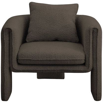Stylus Brown Boucle Fabric Accent Chair